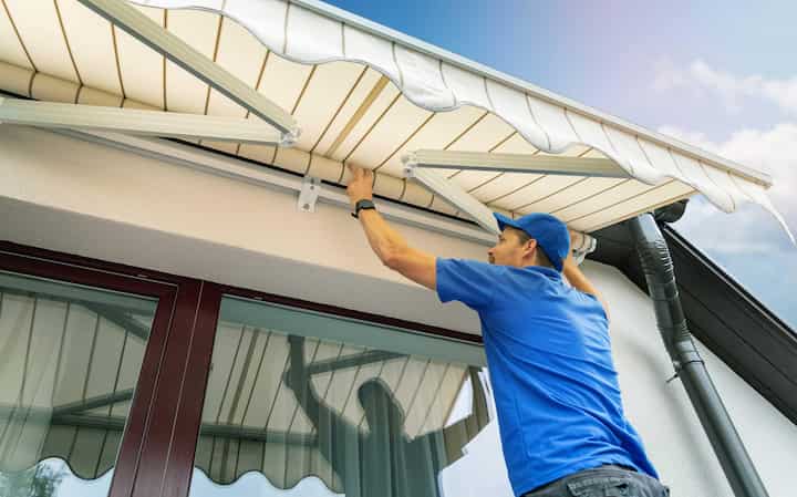 Expert awning installation in San Jose, CA property.