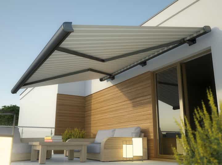 Convenient retracable awning for outdoor space in San Jose, CA.